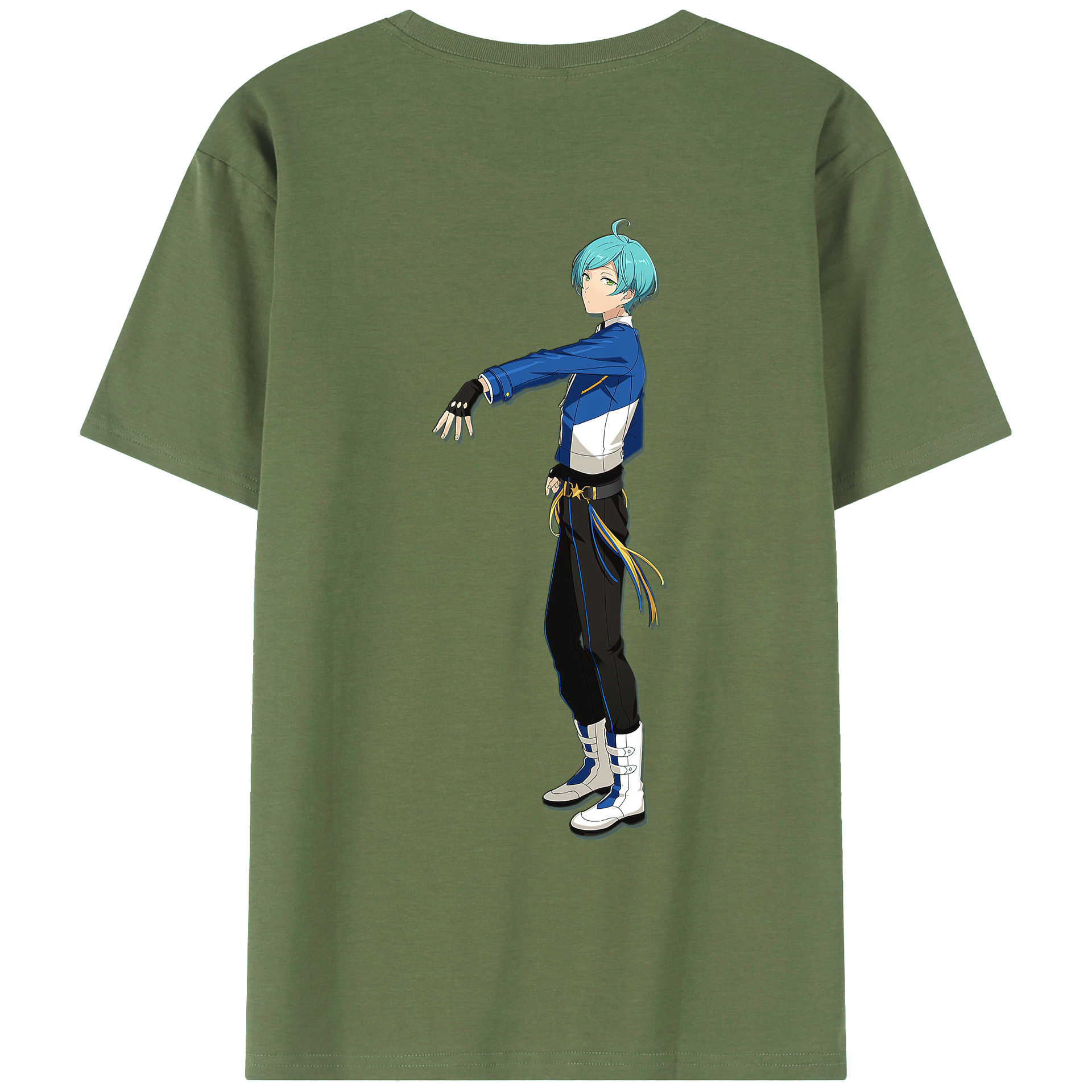 （画像用） あんさんぶるスターズ! Ensemble Stars 綿100％ メンズ半袖Tシャツ（バックプリント） 通気性